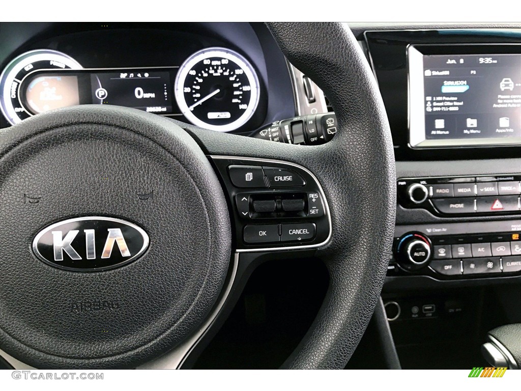 2018 Kia Niro LX Hybrid Charcoal Steering Wheel Photo #142178546