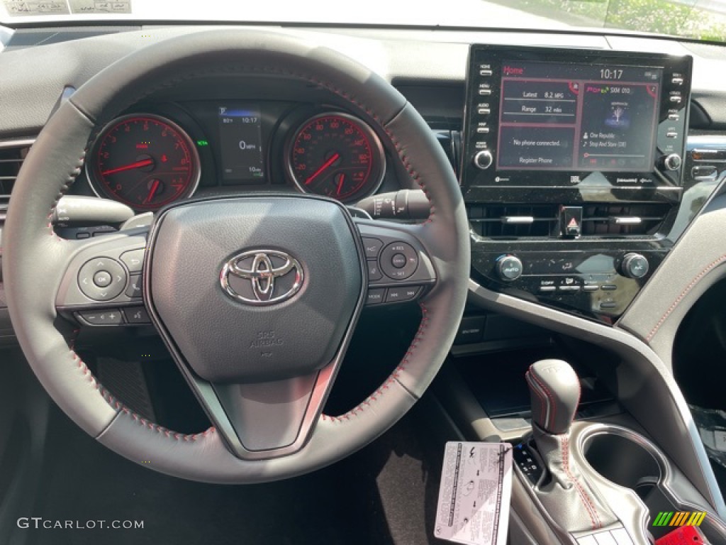 2021 Toyota Camry TRD Black/Red Steering Wheel Photo #142178617