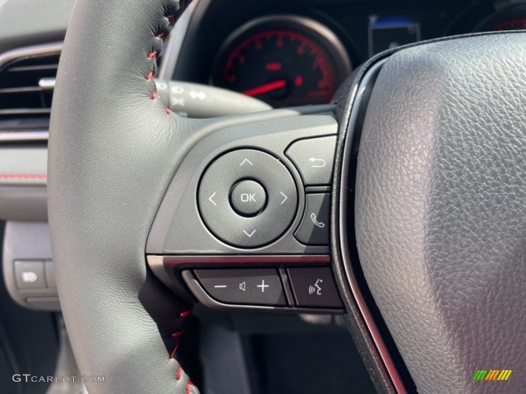 2021 Toyota Camry TRD Black/Red Steering Wheel Photo #142178724