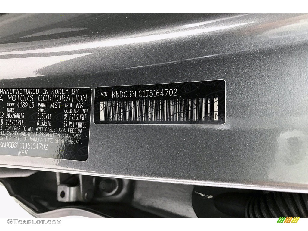 2018 Kia Niro LX Hybrid Color Code Photos