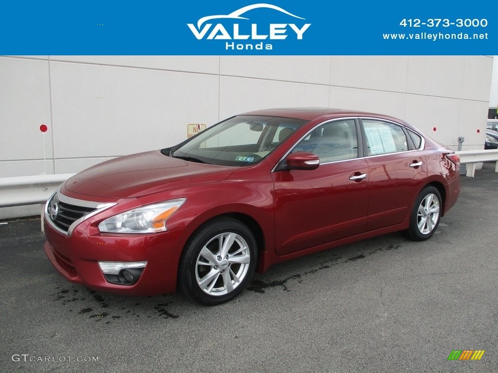 2014 Altima 2.5 SV - Cayenne Red / Beige photo #1