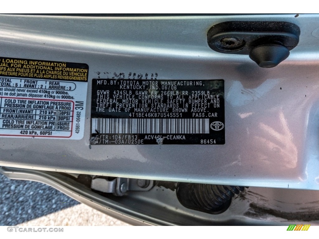 2007 Camry XLE - Titanium Metallic / Bisque photo #39