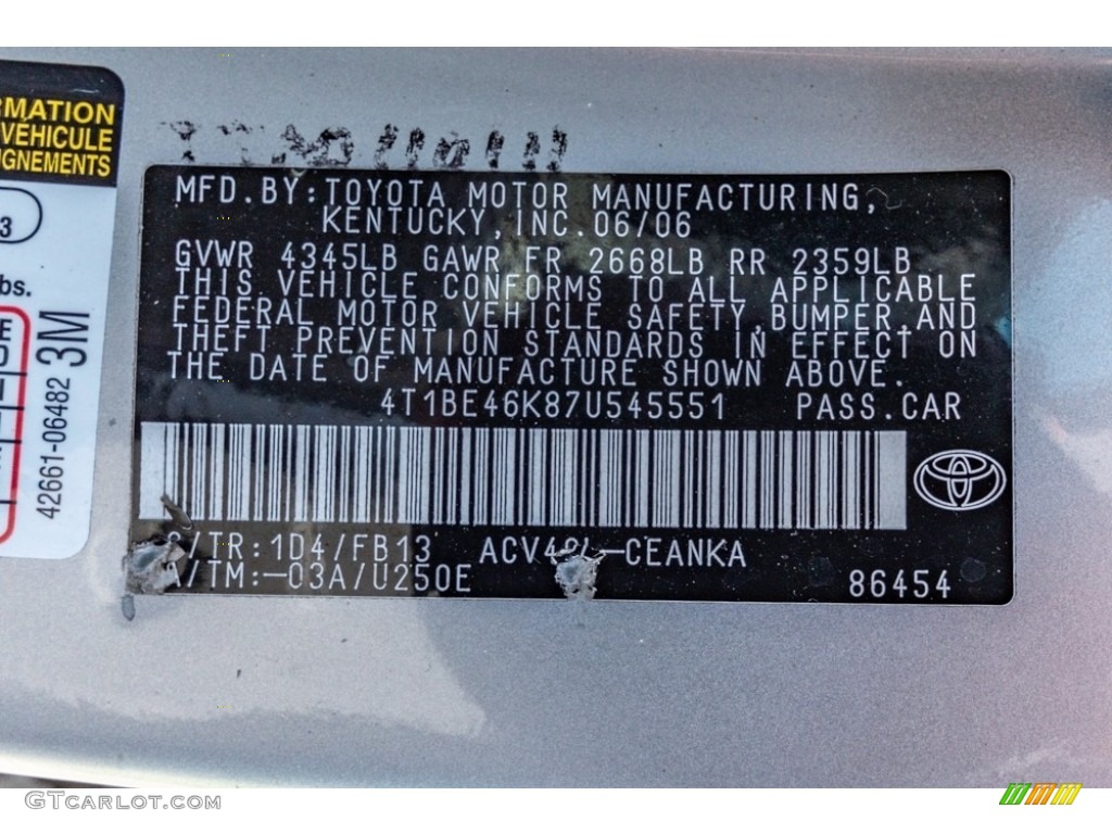 2007 Camry XLE - Titanium Metallic / Bisque photo #40