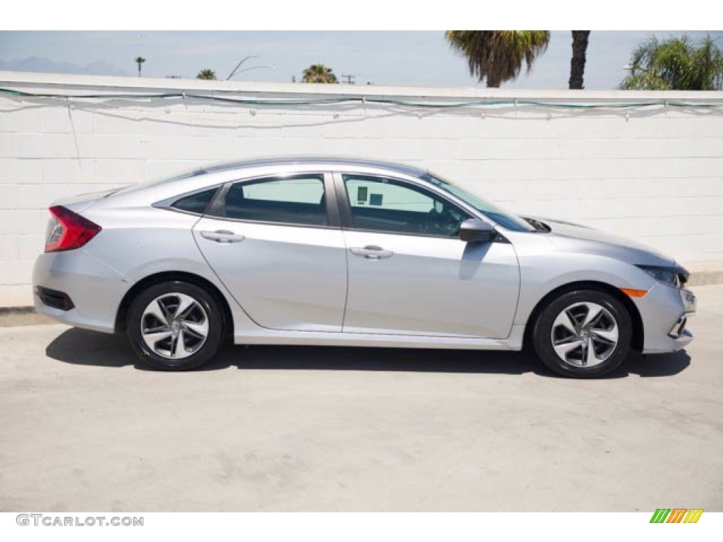 2019 Civic LX Sedan - Lunar Silver Metallic / Black photo #14