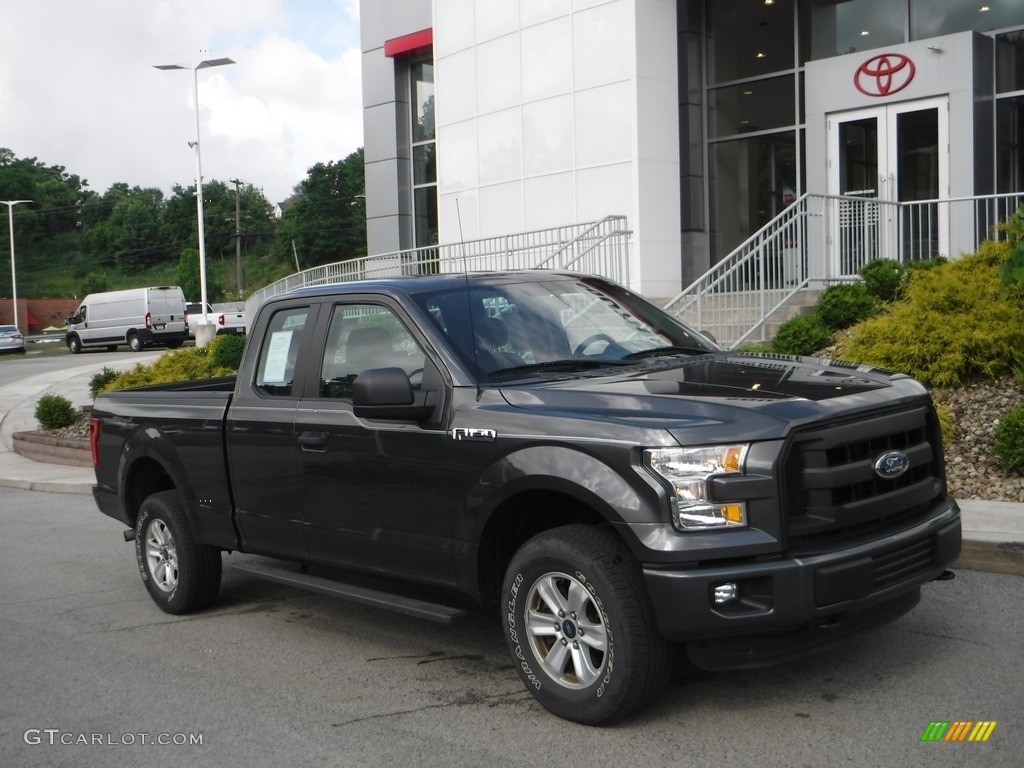 2016 F150 XL SuperCab 4x4 - Lithium Gray / Medium Earth Gray photo #1