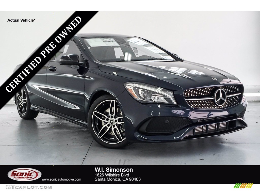 2018 CLA 250 Coupe - Lunar Blue Metallic / Black photo #1