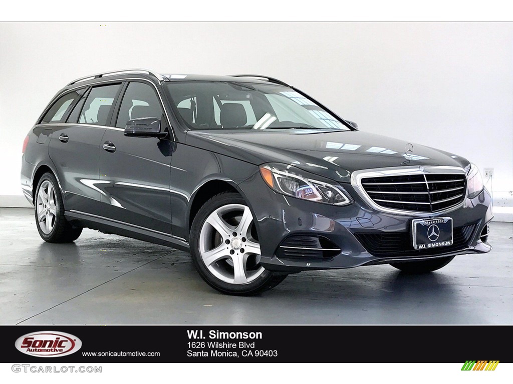 2016 E 350 4Matic Wagon - Steel Grey Metallic / Black photo #1