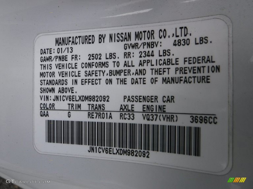 2013 G 37 x AWD Coupe - Moonlight White / Graphite photo #32