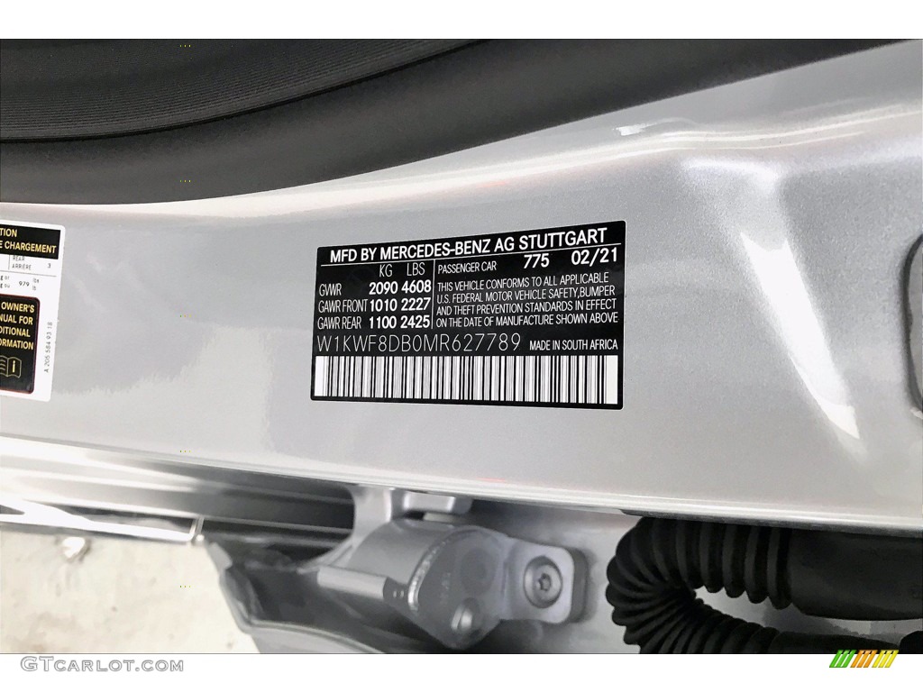 2021 C Color Code 775 for Iridium Silver Metallic Photo #142187271