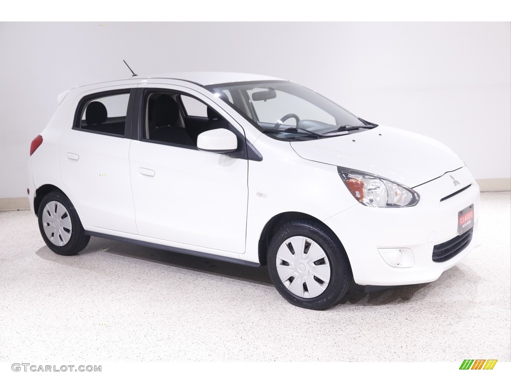 Cloud White 2015 Mitsubishi Mirage DE Exterior Photo #142188108