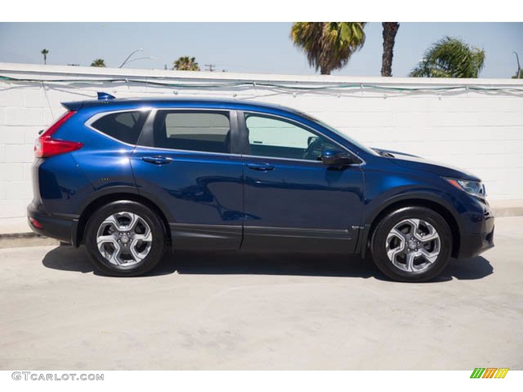 2018 CR-V EX-L - Obsidian Blue Pearl / Gray photo #10