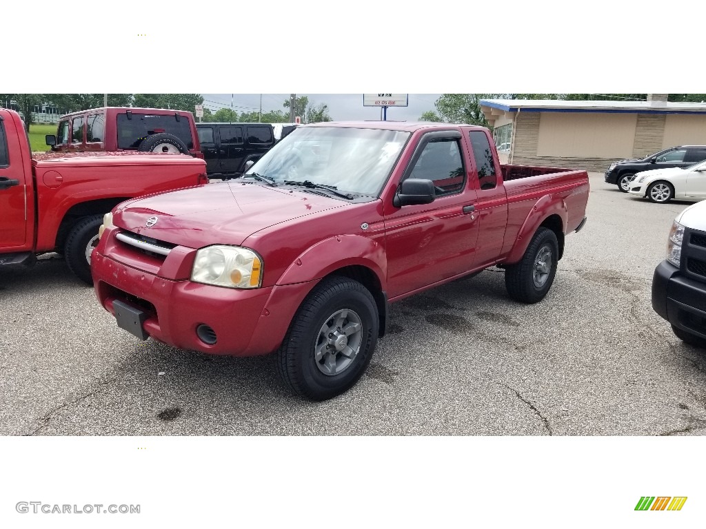 Molten Lava Pearl 2003 Nissan Frontier XE V6 King Cab 4x4 Exterior Photo #142190199