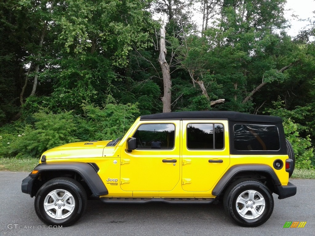 2019 Wrangler Unlimited Sport 4x4 - Hellayella / Black photo #1