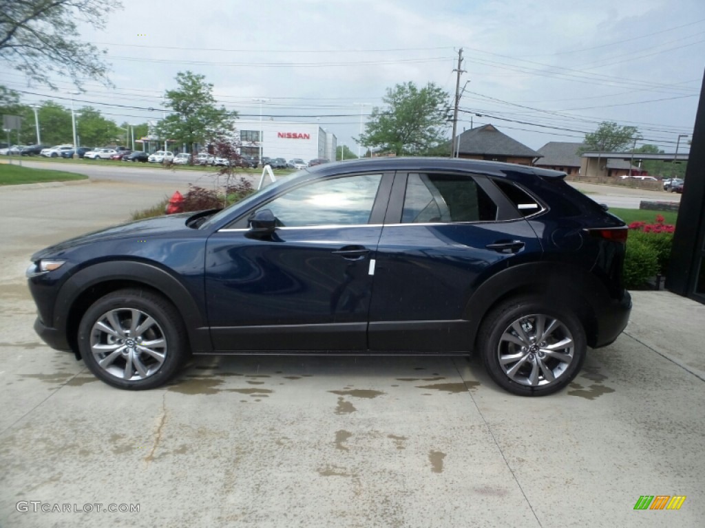 2021 CX-30 Preferred AWD - Deep Crystal Blue Mica / Black photo #6