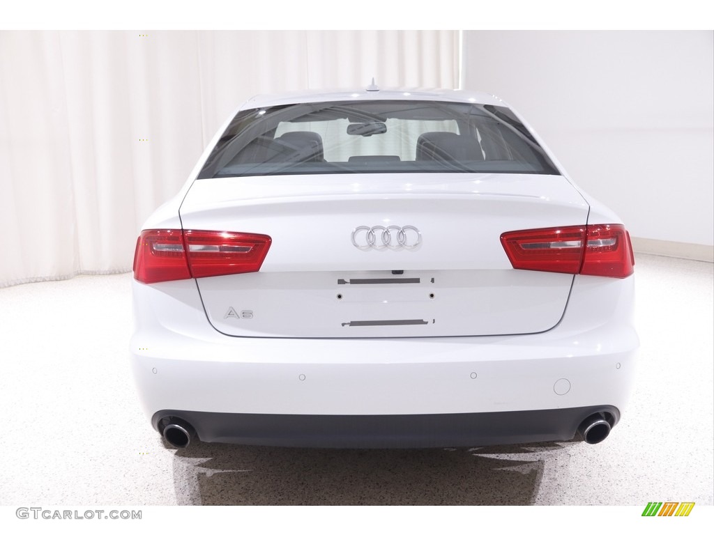 2014 A6 2.0T quattro Sedan - Glacier White Metallic / Black photo #22