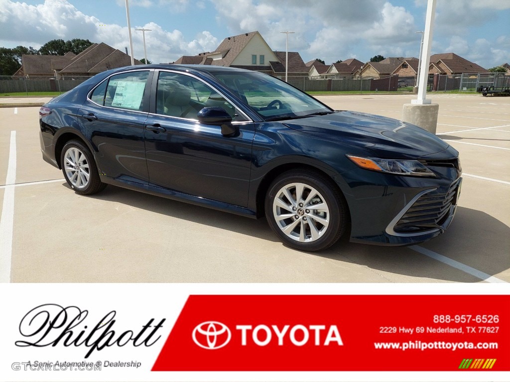 2021 Camry LE - Galactic Aqua Mica / Macadamia photo #1