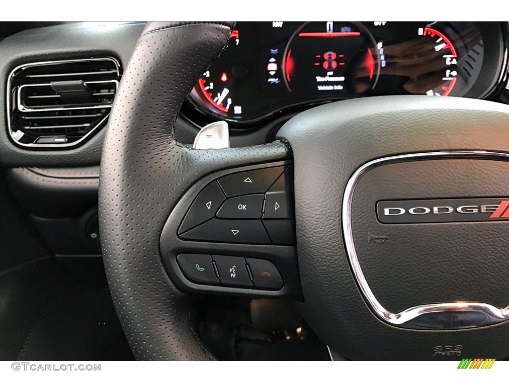 2021 Dodge Durango R/T Black Steering Wheel Photo #142195254