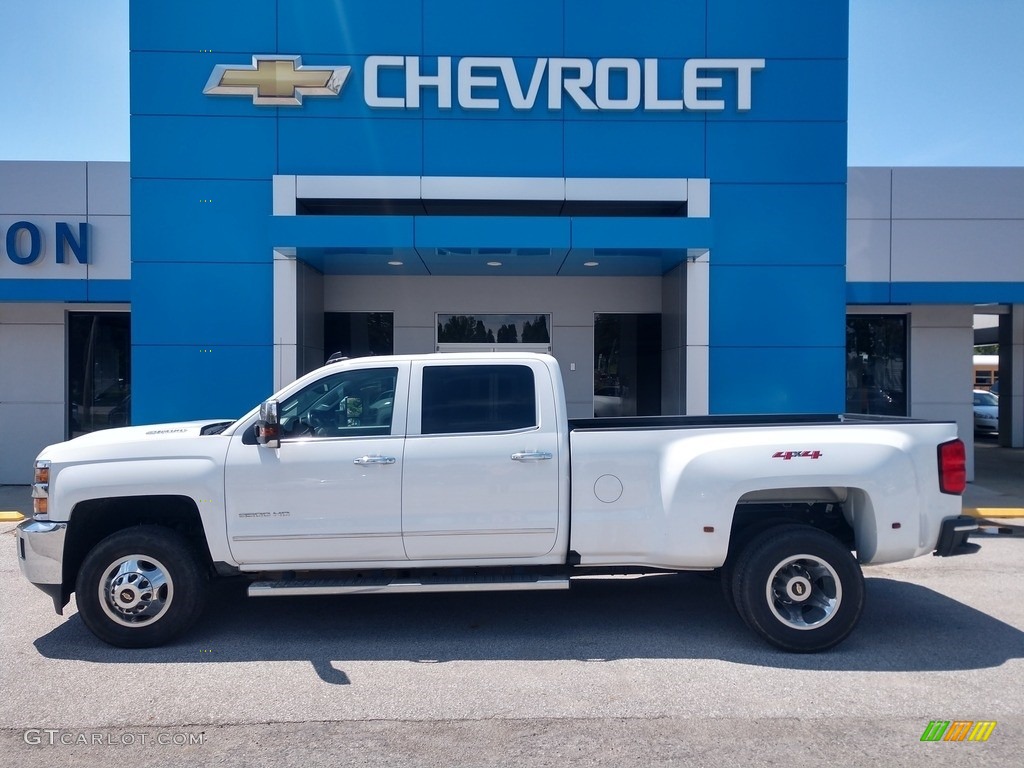 Summit White 2018 Chevrolet Silverado 3500HD LTZ Crew Cab 4x4 Exterior Photo #142197832