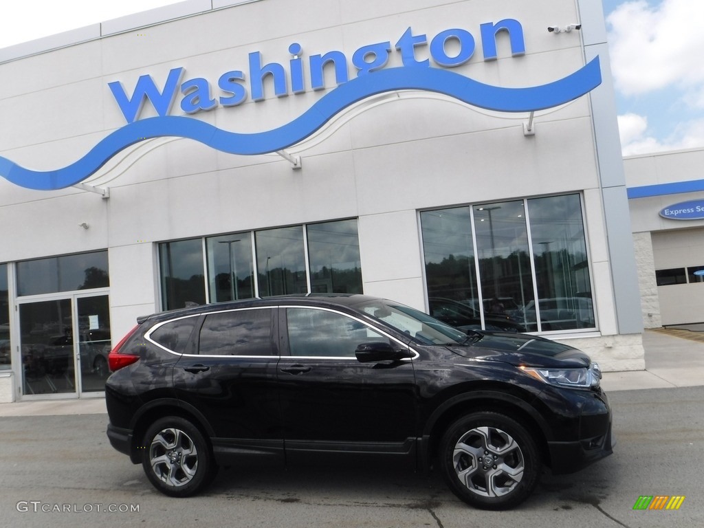 2019 CR-V EX-L AWD - Crystal Black Pearl / Black photo #2