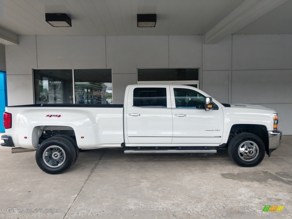 Summit White 2018 Chevrolet Silverado 3500HD LTZ Crew Cab 4x4 Exterior Photo #142197883
