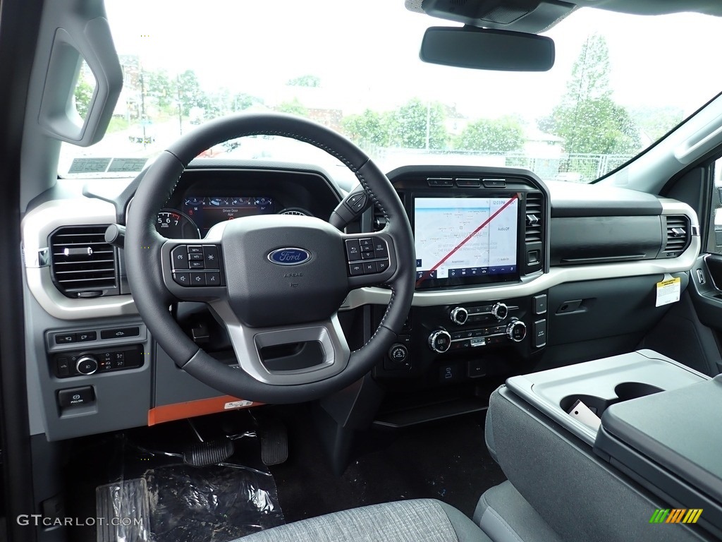 Medium Dark Slate Interior 2021 Ford F150 XLT SuperCrew 4x4 Photo #142201504
