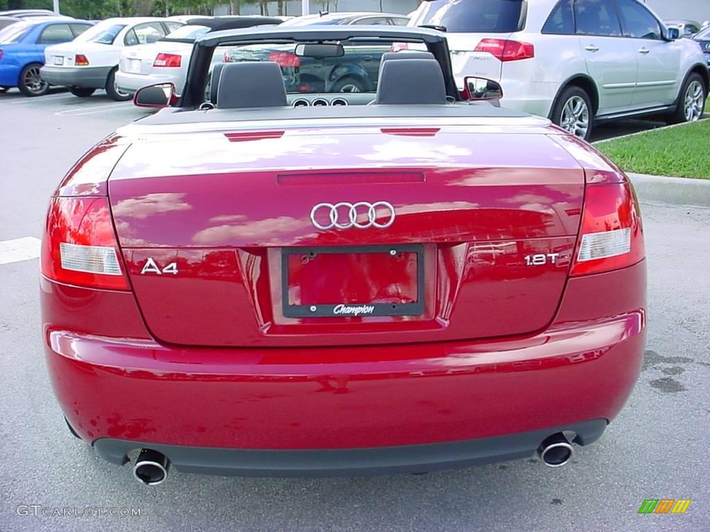 2006 A4 1.8T Cabriolet - Amulet Red / Ebony photo #4