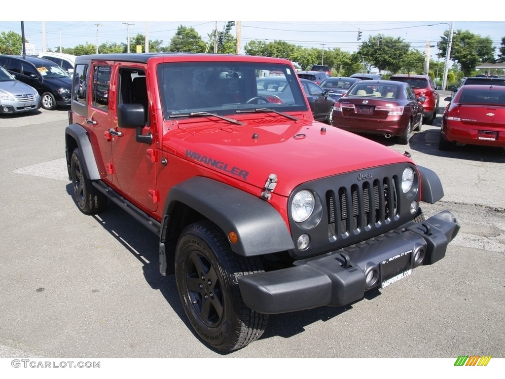 2016 Wrangler Unlimited Sport 4x4 - Firecracker Red / Black photo #3