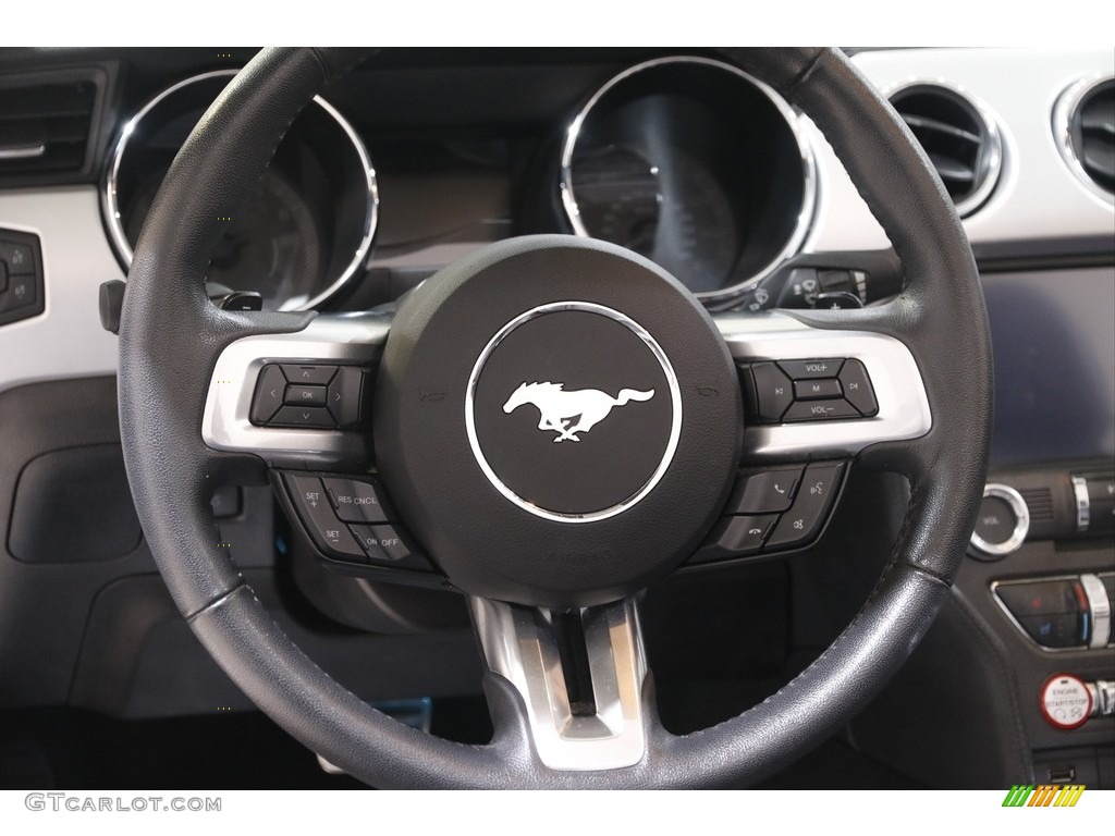 2017 Mustang EcoBoost Premium Convertible - Lightning Blue / Ebony photo #8
