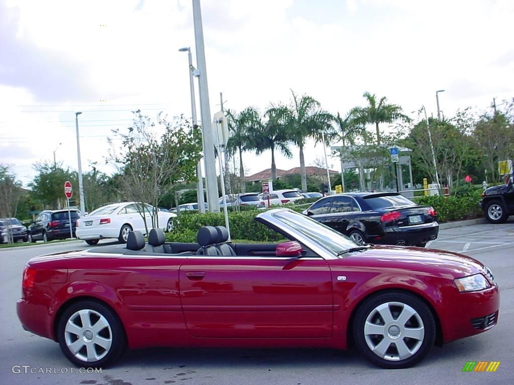 2006 A4 1.8T Cabriolet - Amulet Red / Ebony photo #6