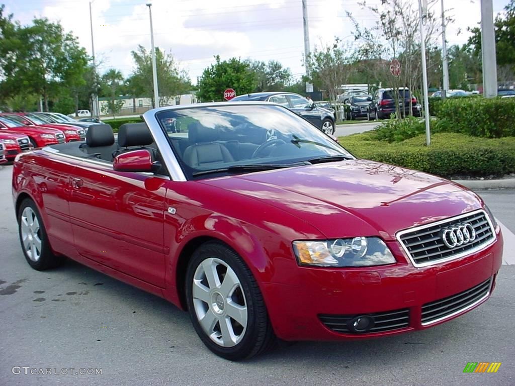 2006 A4 1.8T Cabriolet - Amulet Red / Ebony photo #7