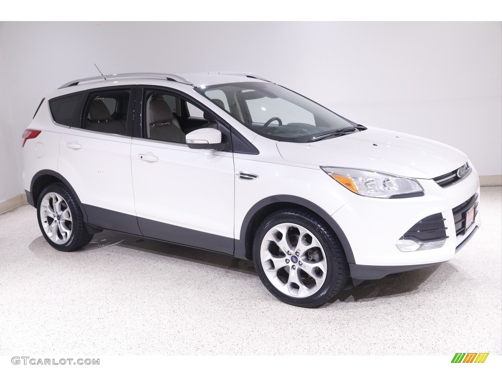 2014 Escape Titanium 2.0L EcoBoost 4WD - White Platinum / Medium Light Stone photo #1