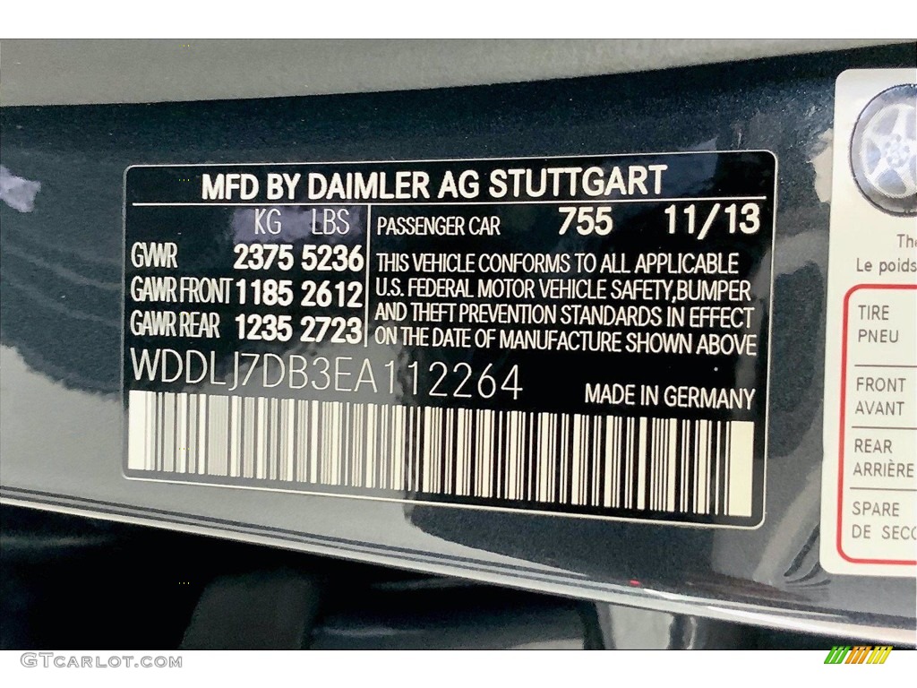 2014 CLS Color Code 755 for Steel Gray Metallic Photo #142206130