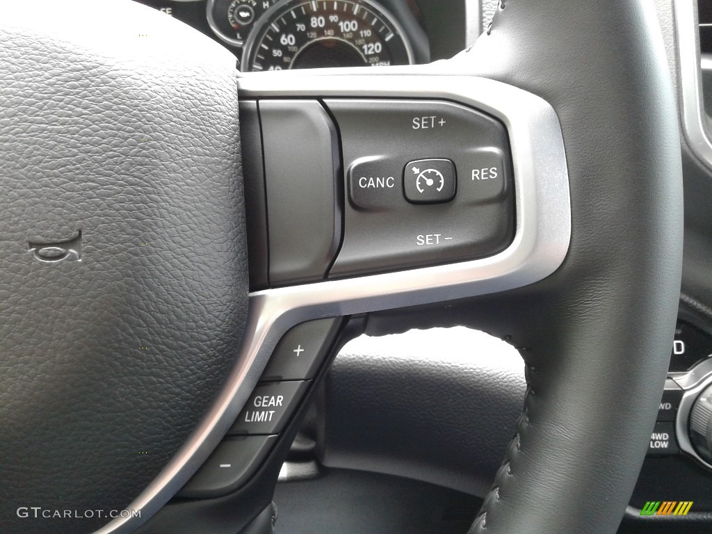 2021 Ram 1500 Big Horn Quad Cab 4x4 Diesel Gray/Black Steering Wheel Photo #142207318