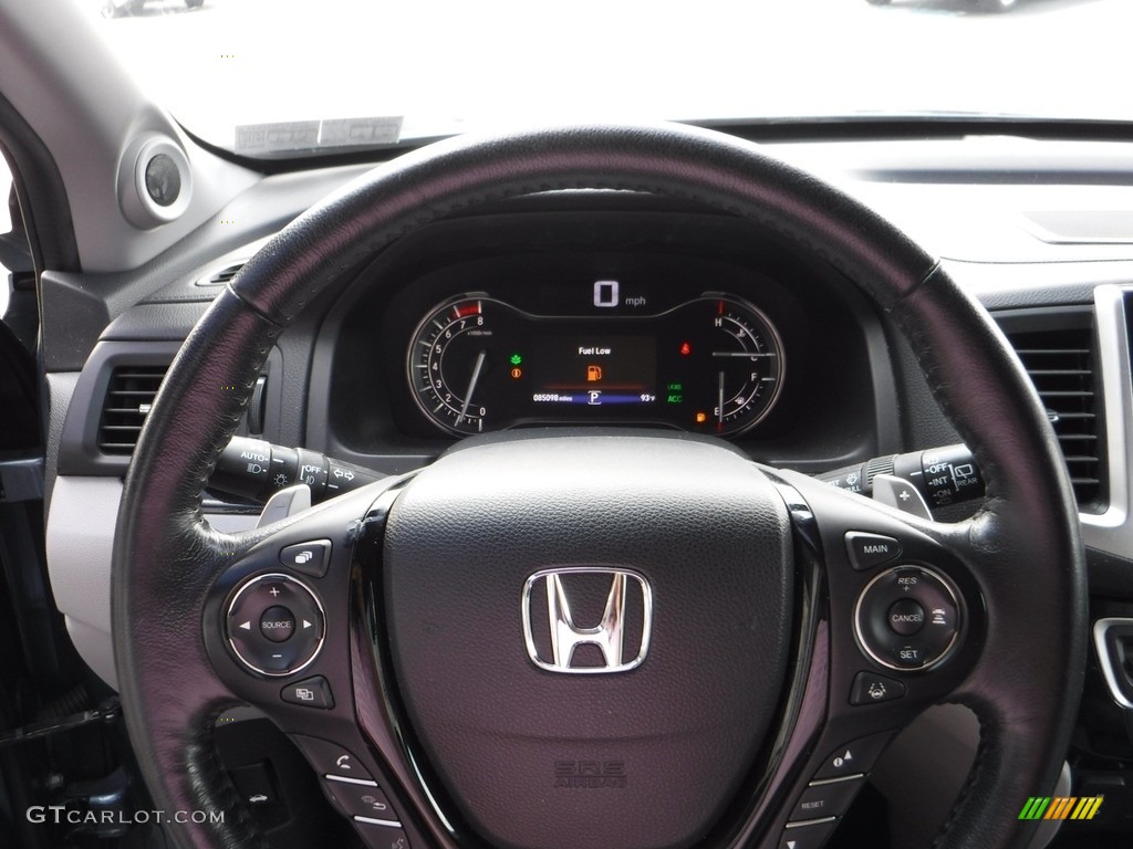 2016 Honda Pilot Touring AWD Gray Steering Wheel Photo #142207441
