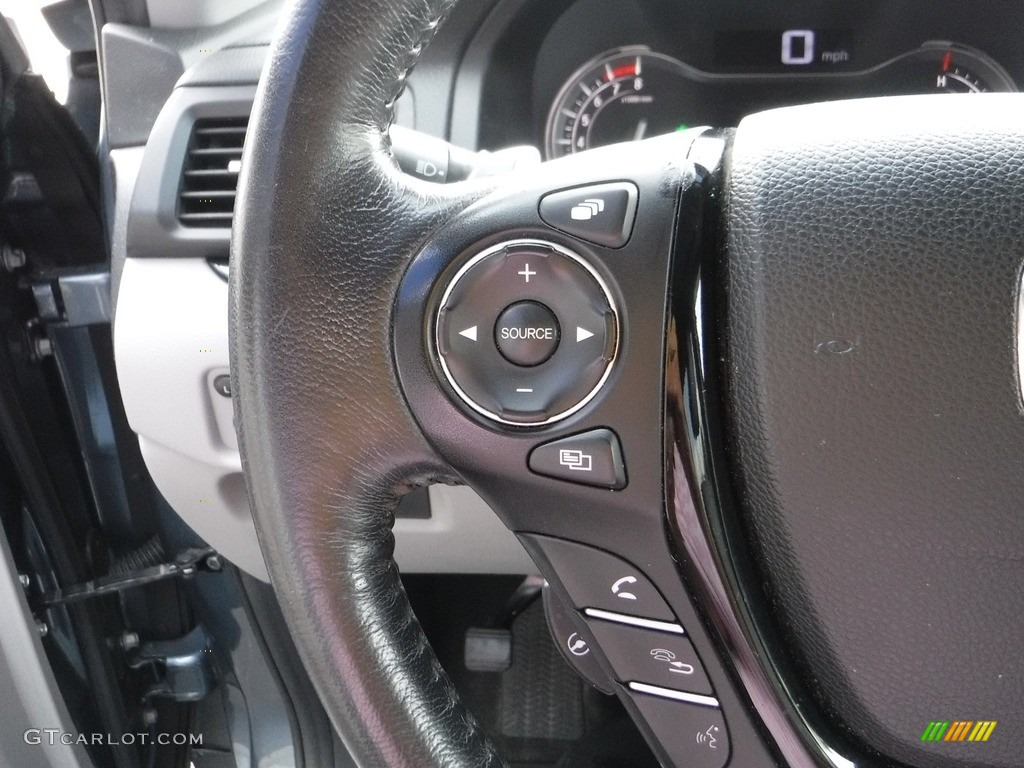 2016 Honda Pilot Touring AWD Gray Steering Wheel Photo #142207474