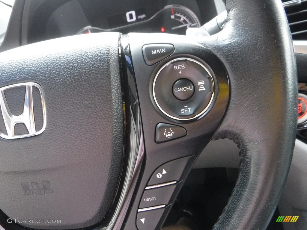 2016 Honda Pilot Touring AWD Gray Steering Wheel Photo #142207495