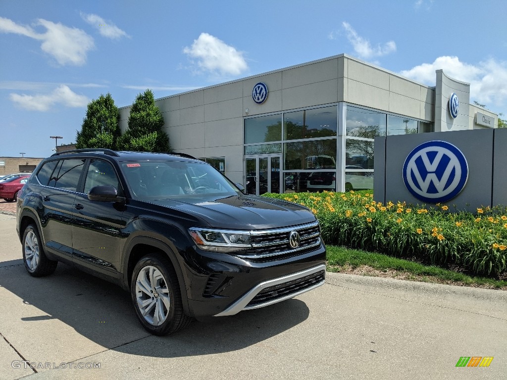 Deep Black Pearl 2021 Volkswagen Atlas SE 4Motion Exterior Photo #142207611