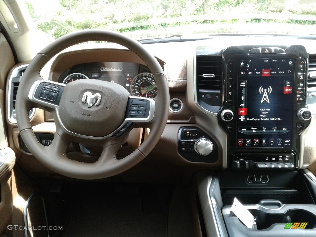2021 Ram 2500 Laramie Crew Cab 4x4 Light Frost Beige/Mountain Brown Dashboard Photo #142208356