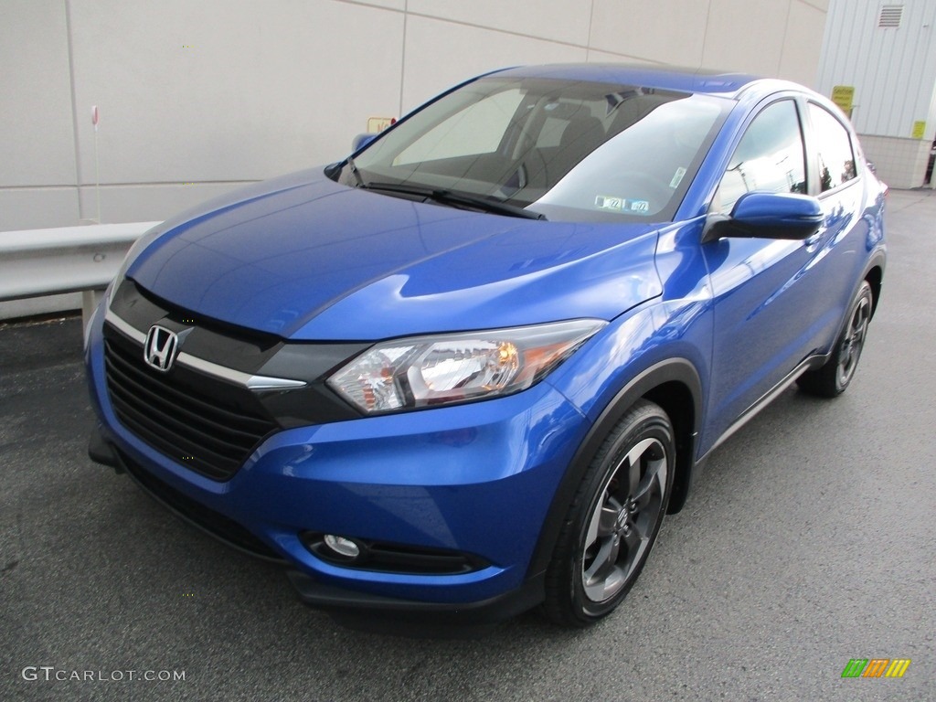 Aegean Blue Metallic 2018 Honda HR-V EX AWD Exterior Photo #142208530