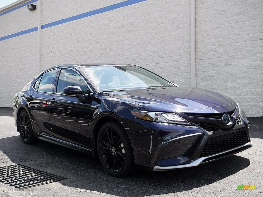 2021 Camry XSE Hybrid - Blueprint / Black photo #1