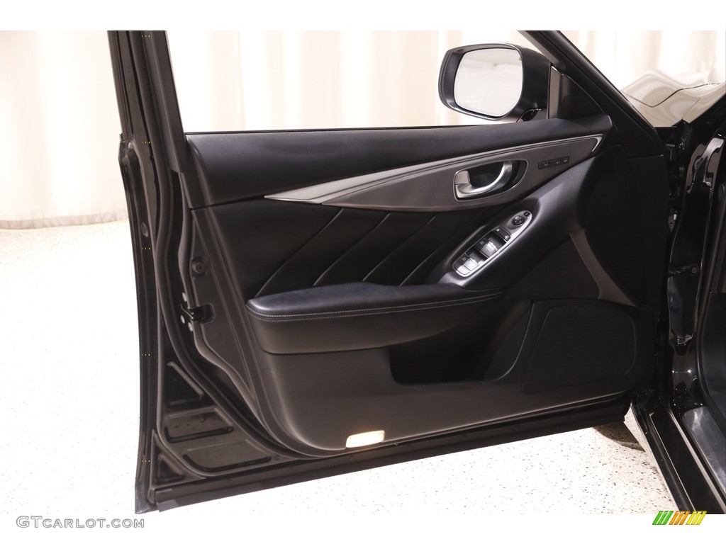 2016 Infiniti Q50 3.0t AWD Graphite Door Panel Photo #142214689