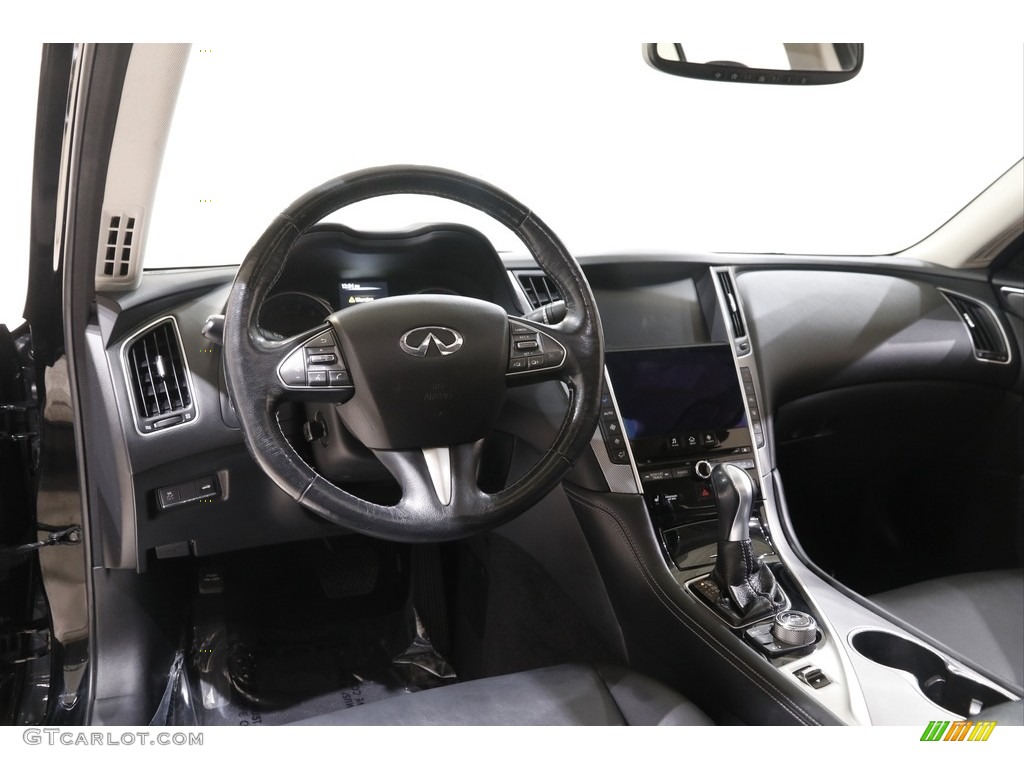 2016 Infiniti Q50 3.0t AWD Graphite Dashboard Photo #142214731