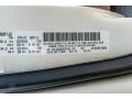 PW1: Stone White 2012 Dodge Ram Van C/V Color Code