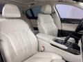 2018 BMW 7 Series Ivory White/Black Interior Front Seat Photo