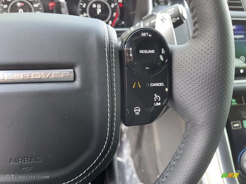 2021 Land Rover Range Rover Sport SVR Ebony Steering Wheel Photo #142218163