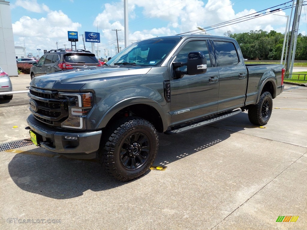 2020 F250 Super Duty Lariat Crew Cab 4x4 Tremor Off-Road Package - Silver Spruce / Black photo #2