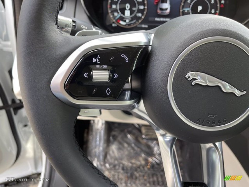 2021 Jaguar E-PACE P250 SE AWD Ebony/Light Oyster Steering Wheel Photo #142218904