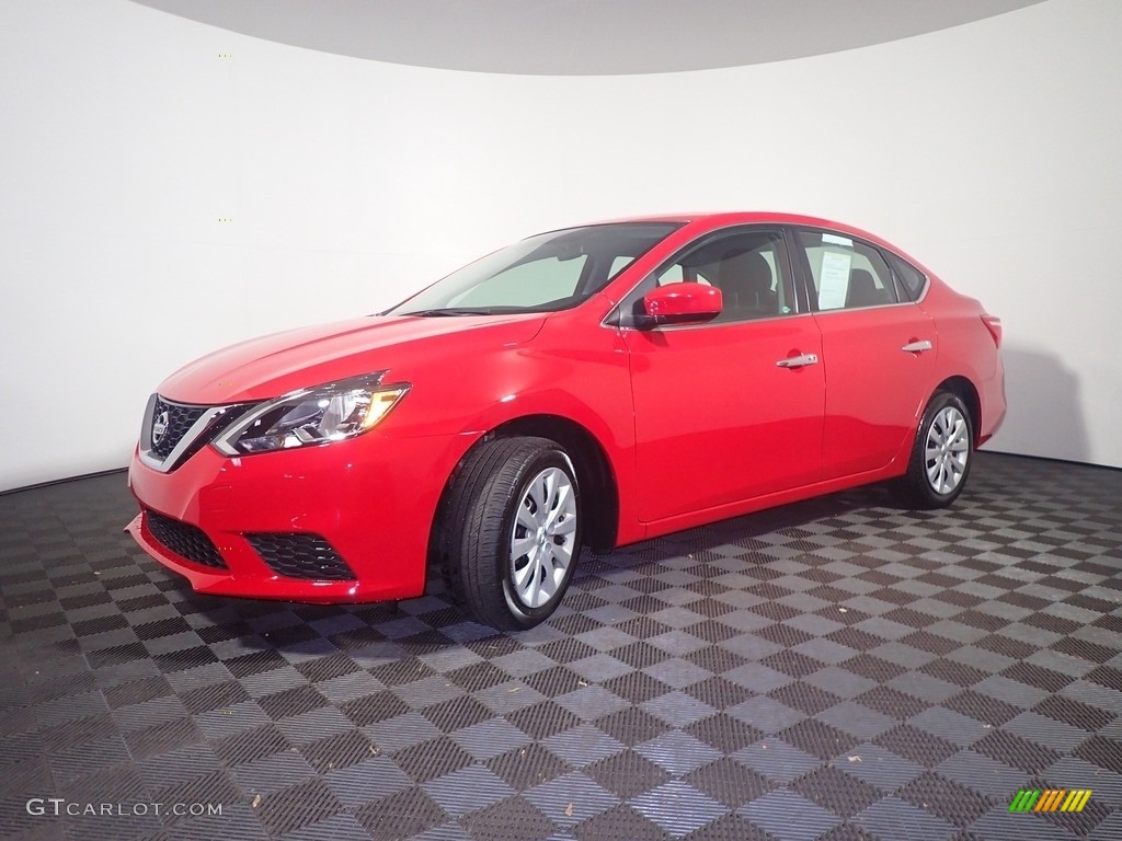 2017 Sentra SV - Red Alert / Charcoal photo #8