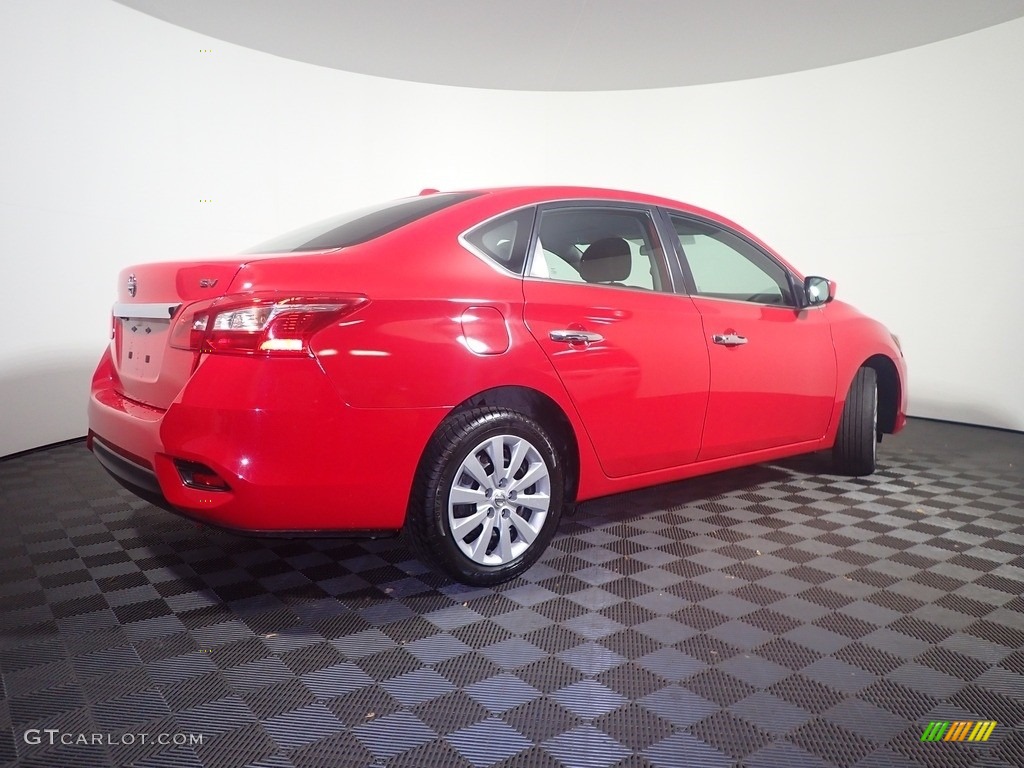 2017 Sentra SV - Red Alert / Charcoal photo #16