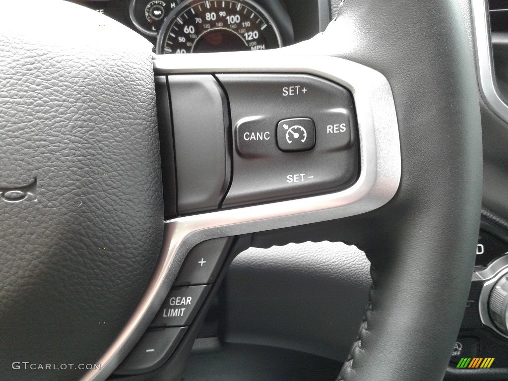 2021 Ram 1500 Big Horn Crew Cab 4x4 Black Steering Wheel Photo #142222017